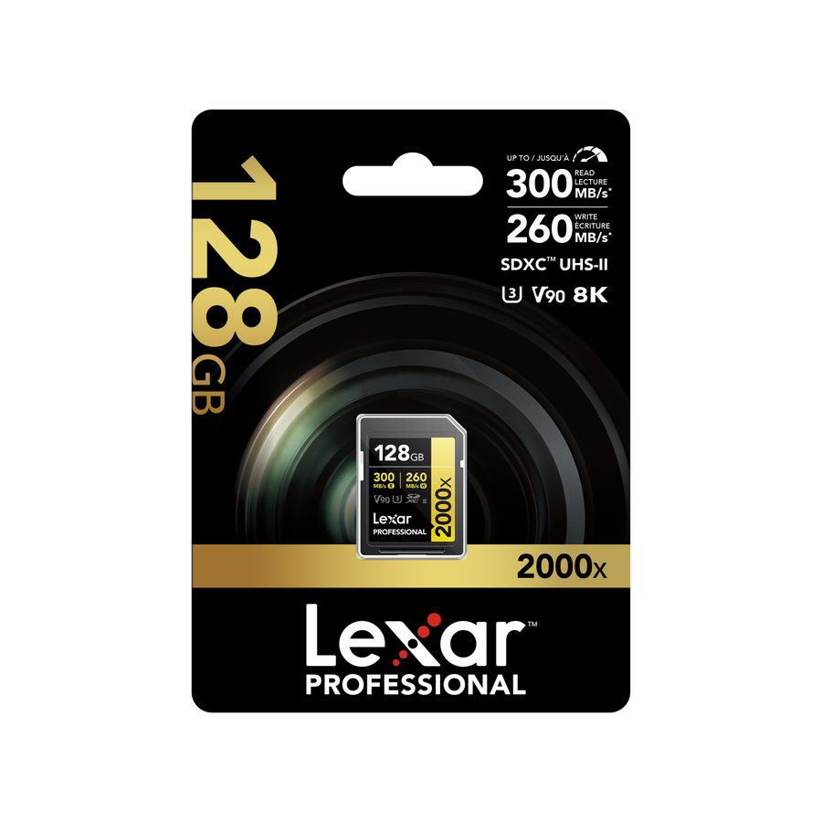 Lexar 2000x UHS-II SDXC 128GB Gold