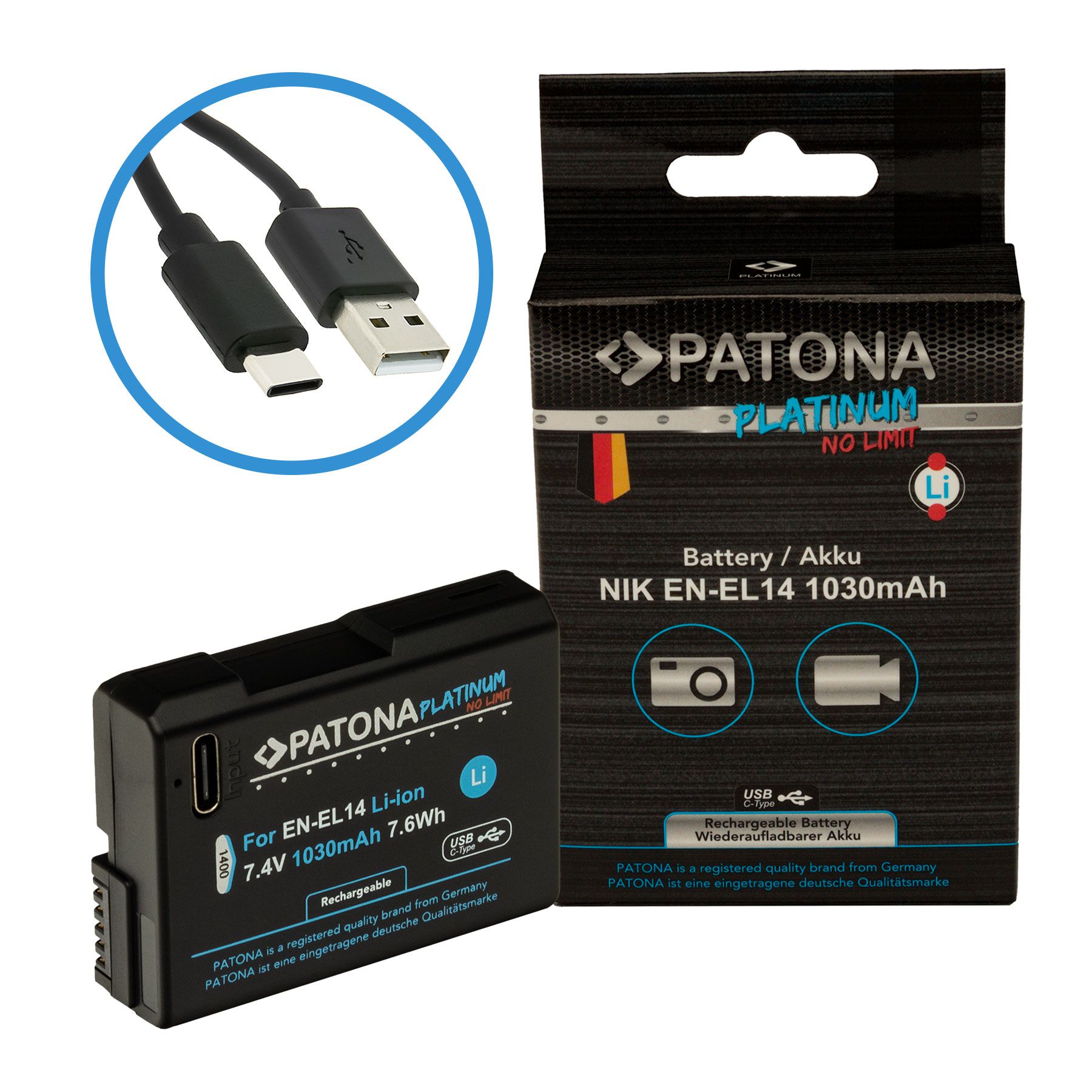 Patona Platinum USB-C Nikon EN-EL14