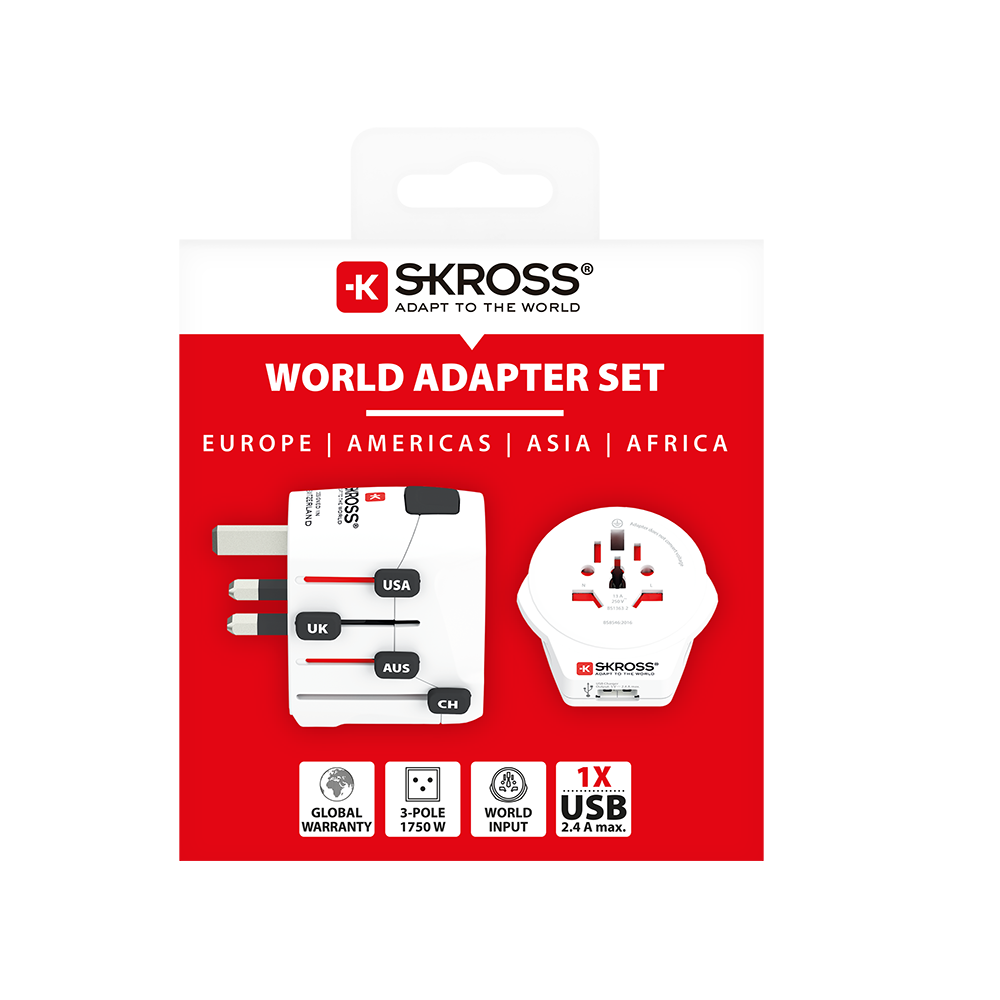 Skross PRO - World & USB (7A)