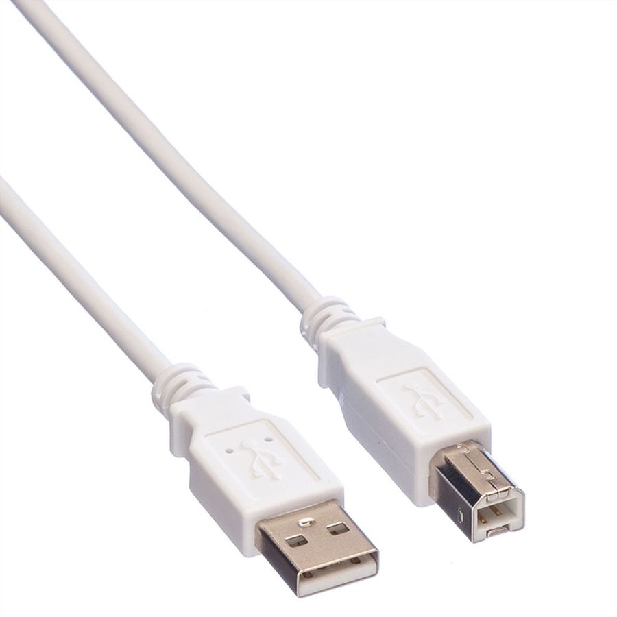 VALUE USB 2.0 Kabel, A-B, white (4.5 m)