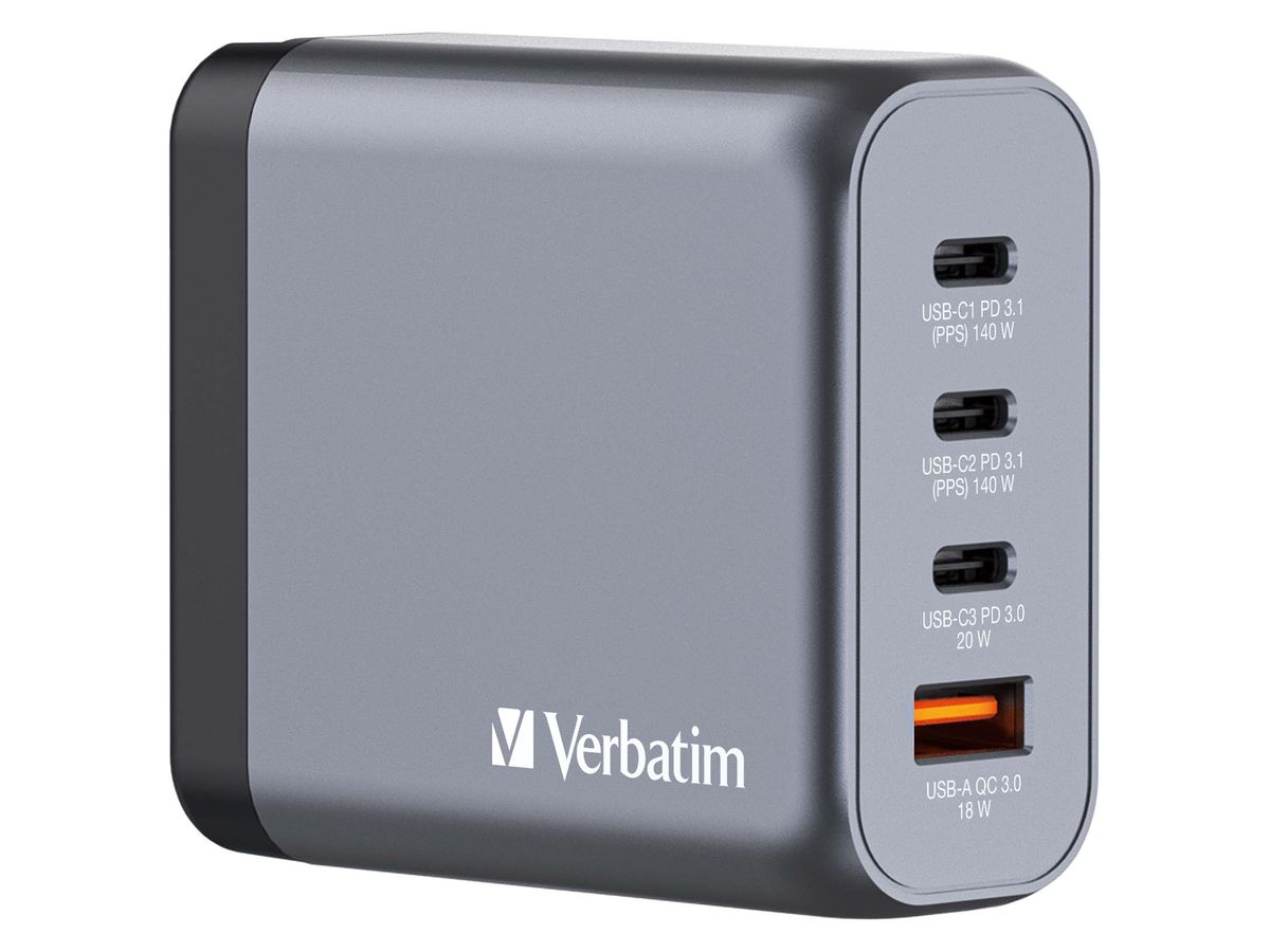 Verbatim GaN 4 Port Charger 140W