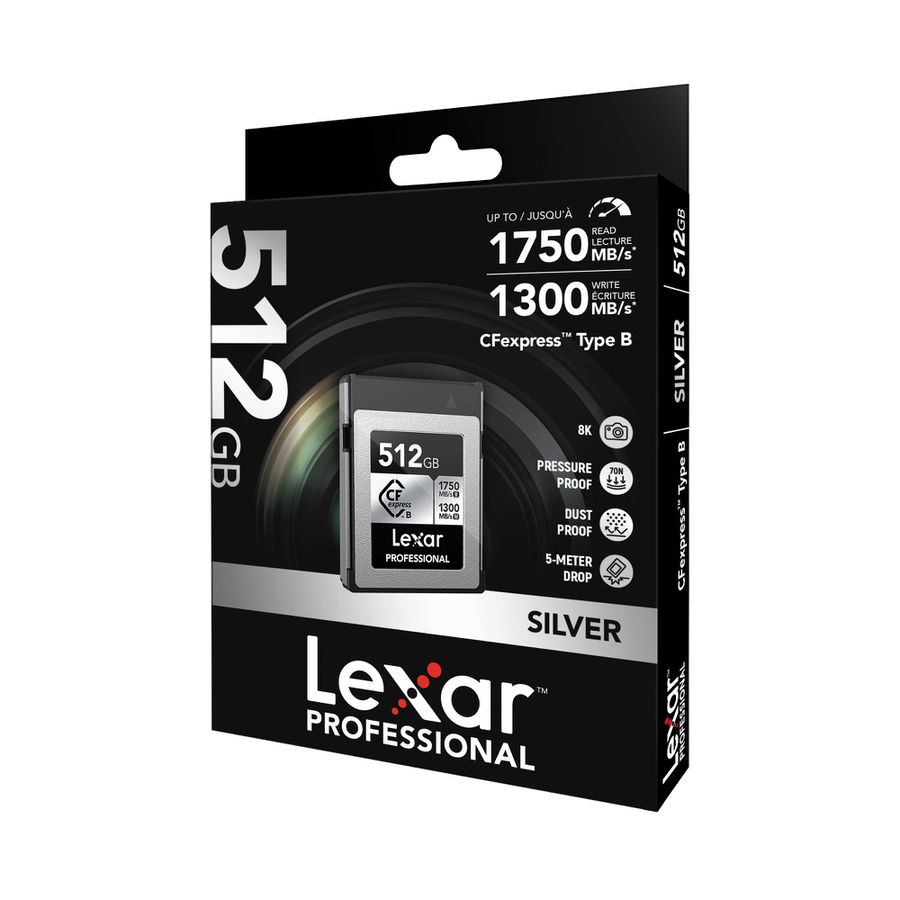 Lexar 1750MB/s CFexpress B 512GB Silver