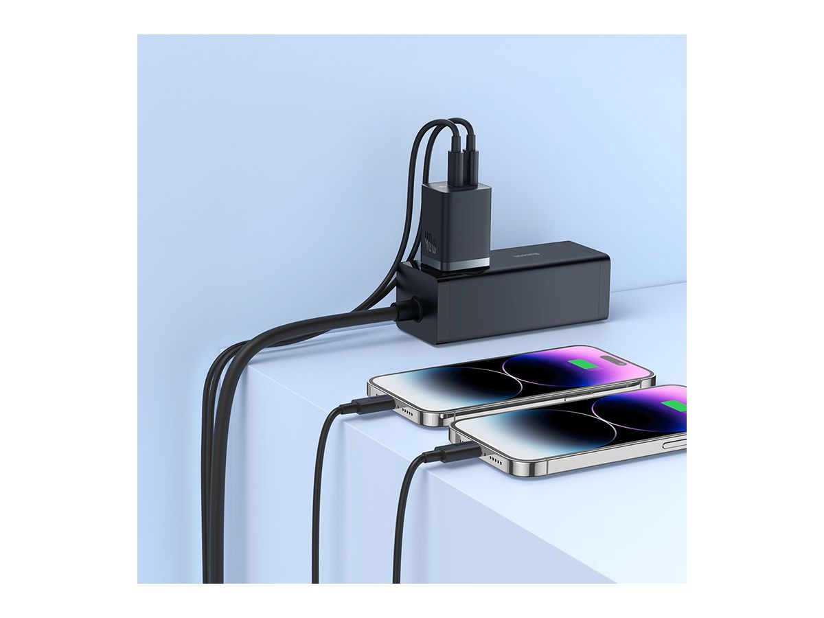 Baseus GaN5 Pro 2 Port Charger 40W Black