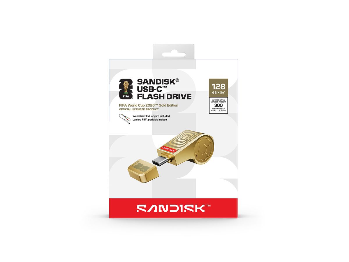 SanDisk USB-C FIFA 2026 128GB Gold
