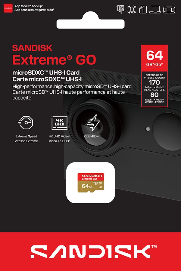 SANDISK Extreme GO microSDXC 64GB
