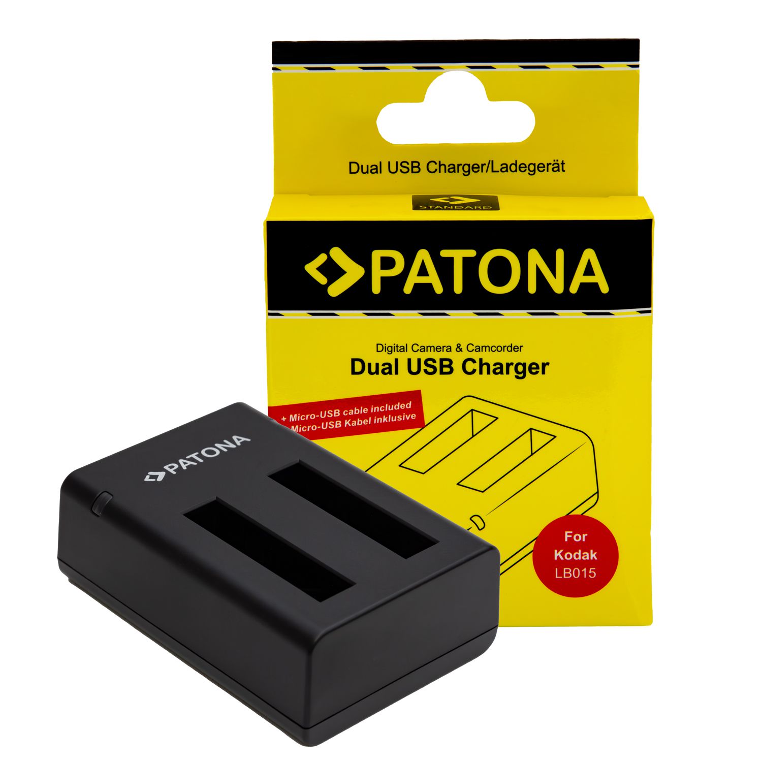 Patona Ladegerät Dual USB Kodak WPZ 2