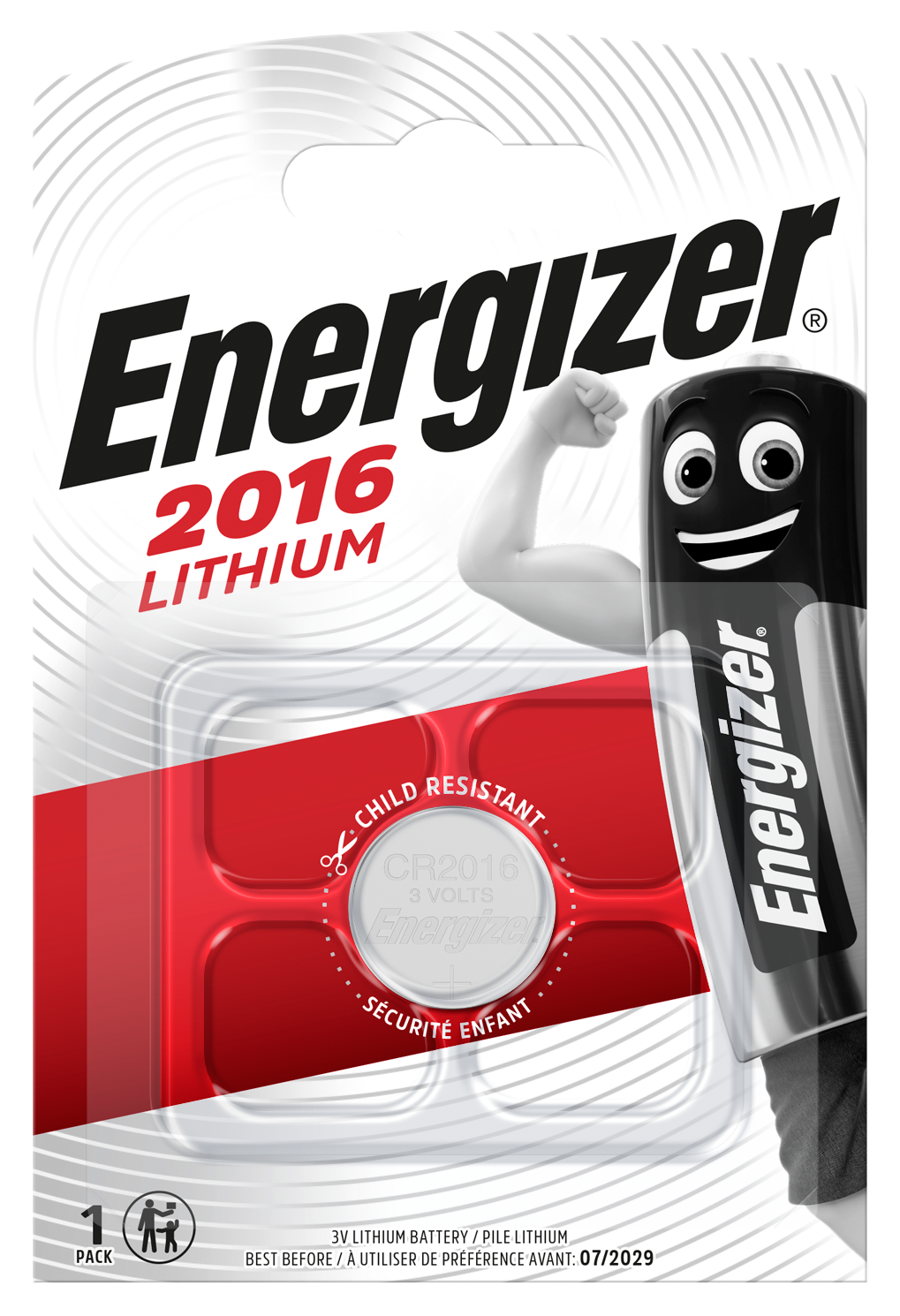 Energizer CR 2016 Lithium 3.0V     FSB-1