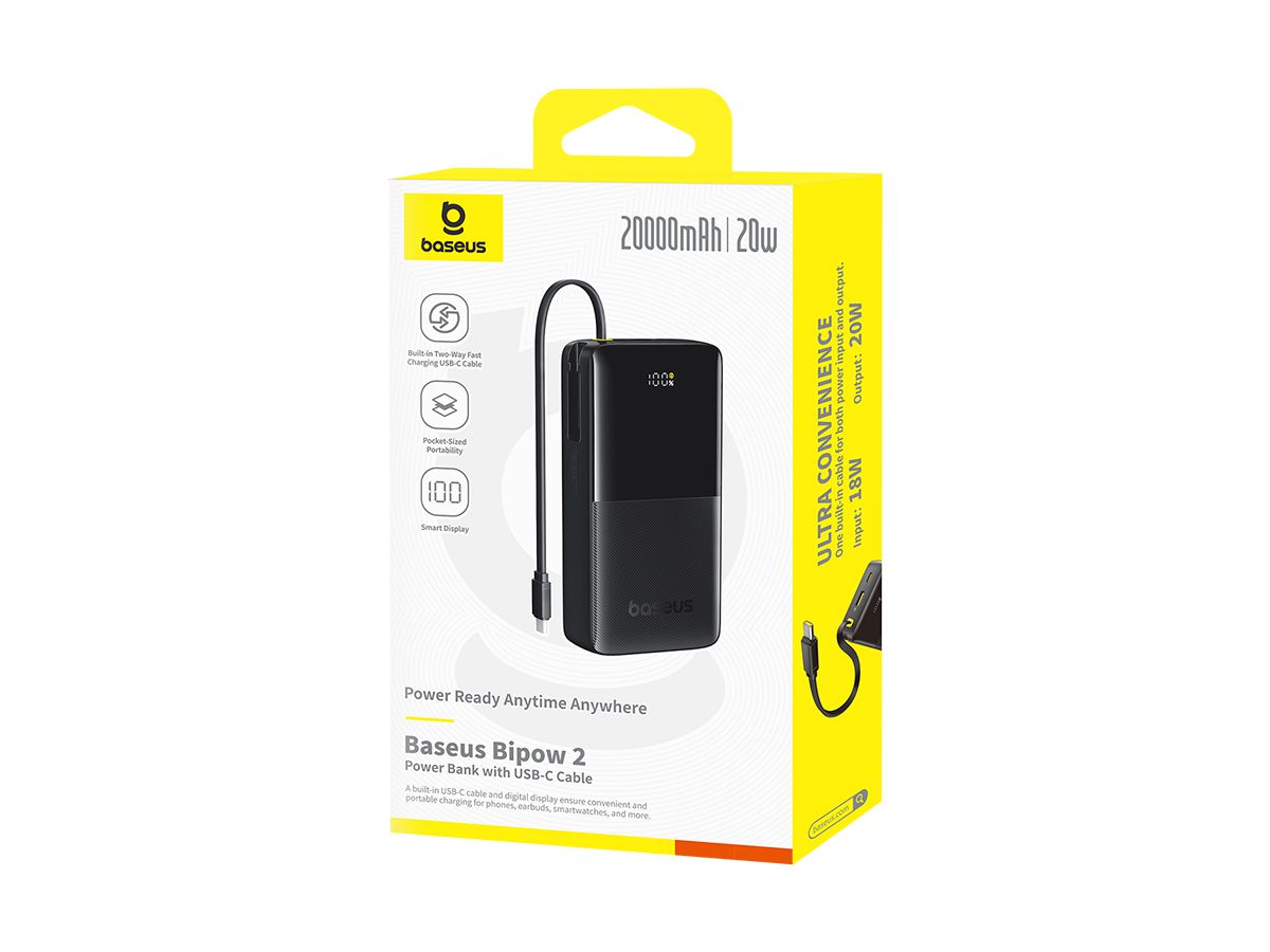 Baseus Bipow 2 Powerbank 20000 mAh Black