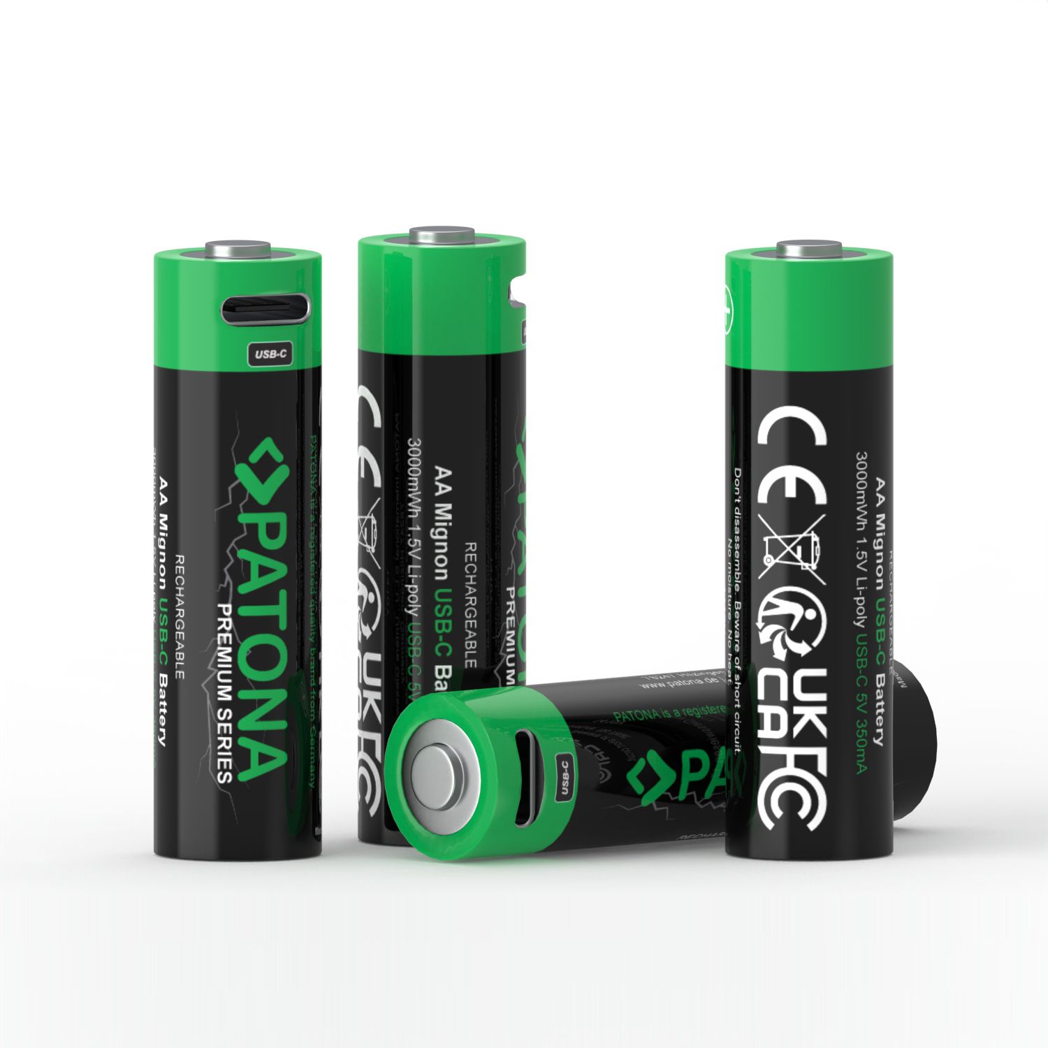 Patona Premium Akku 4x Micro AA USB-C