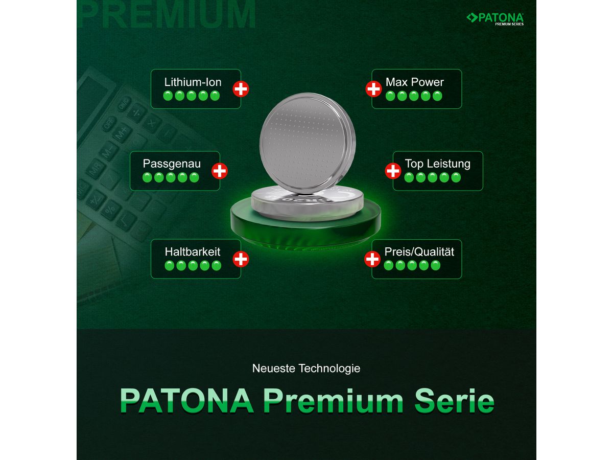Patona 10 Stück CR2032 Lithium Batterie