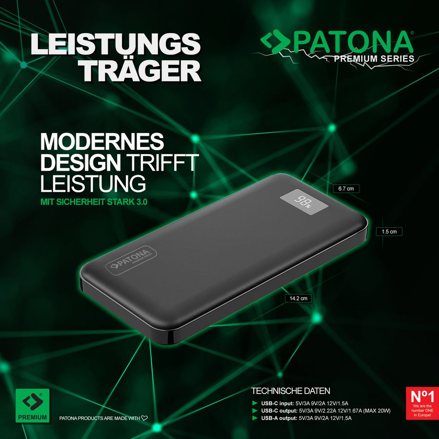 Patona PD100W 3 Port GaN + Powerbank Set