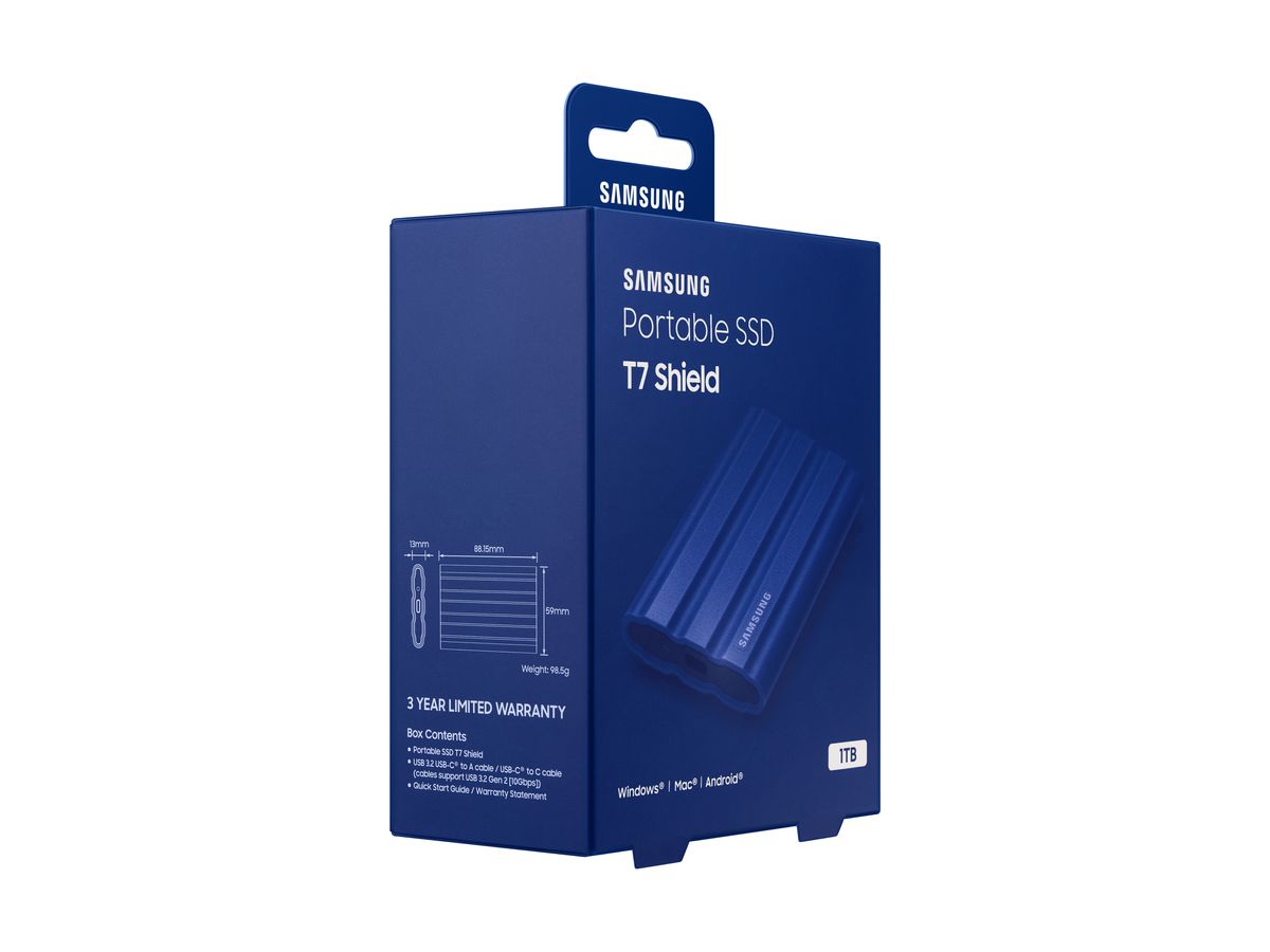 Samsung PSSD T7 Shield 1TB blue