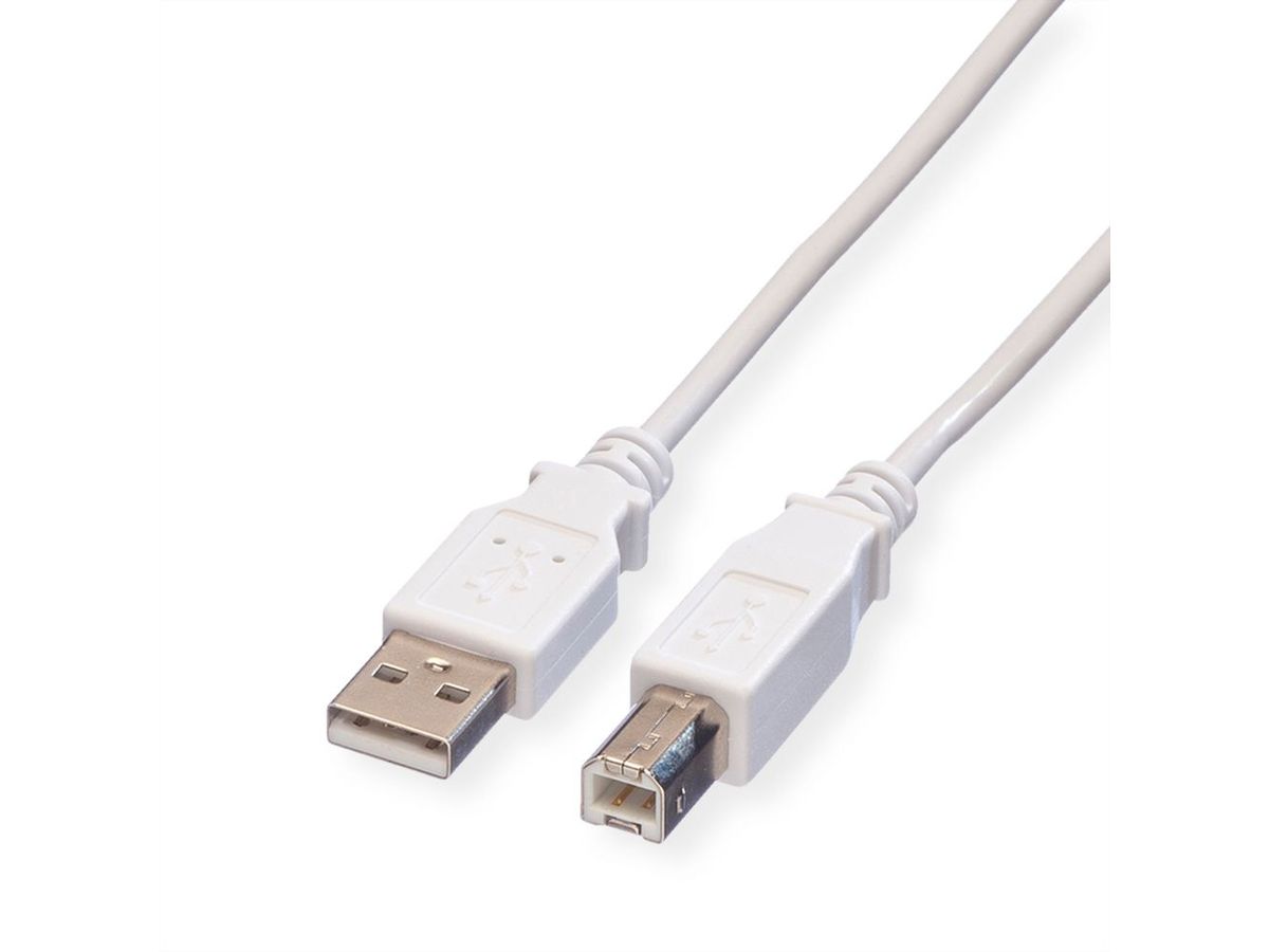 VALUE USB 2.0 Kabel, A-B, white (4.5 m)