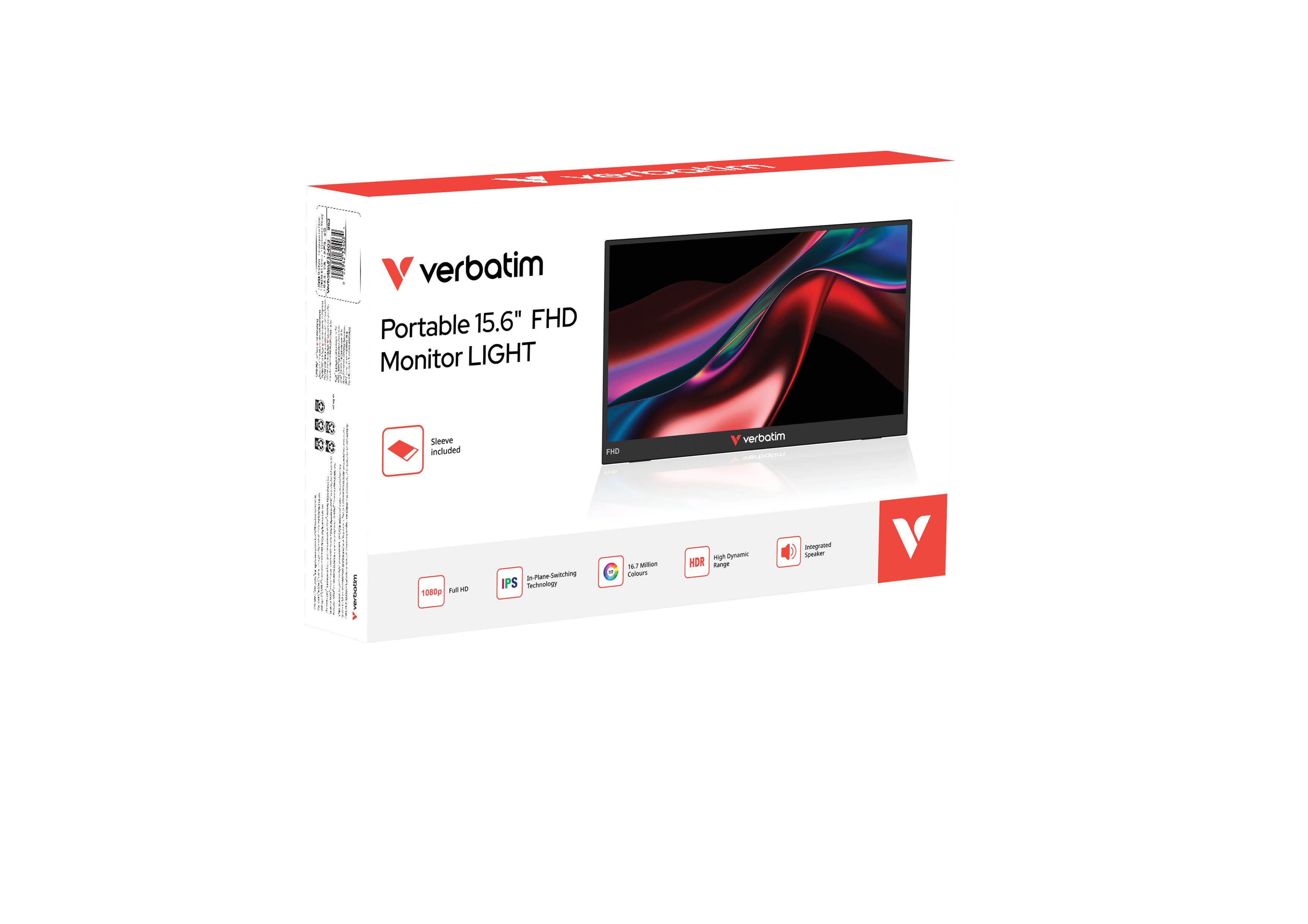 Verbatim Portable Monitor 15.6" Light