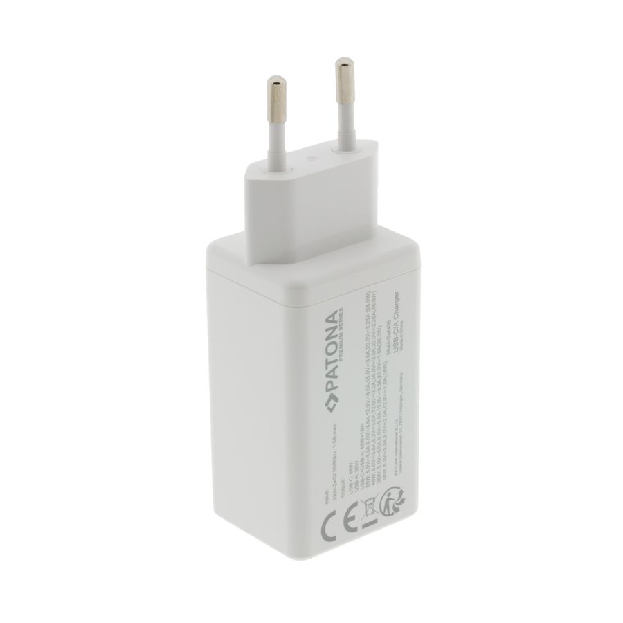Patona GaN PD 65W USB-C + USB-A white