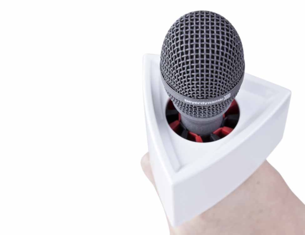 Rycote Single Triangular White Mic Flag
