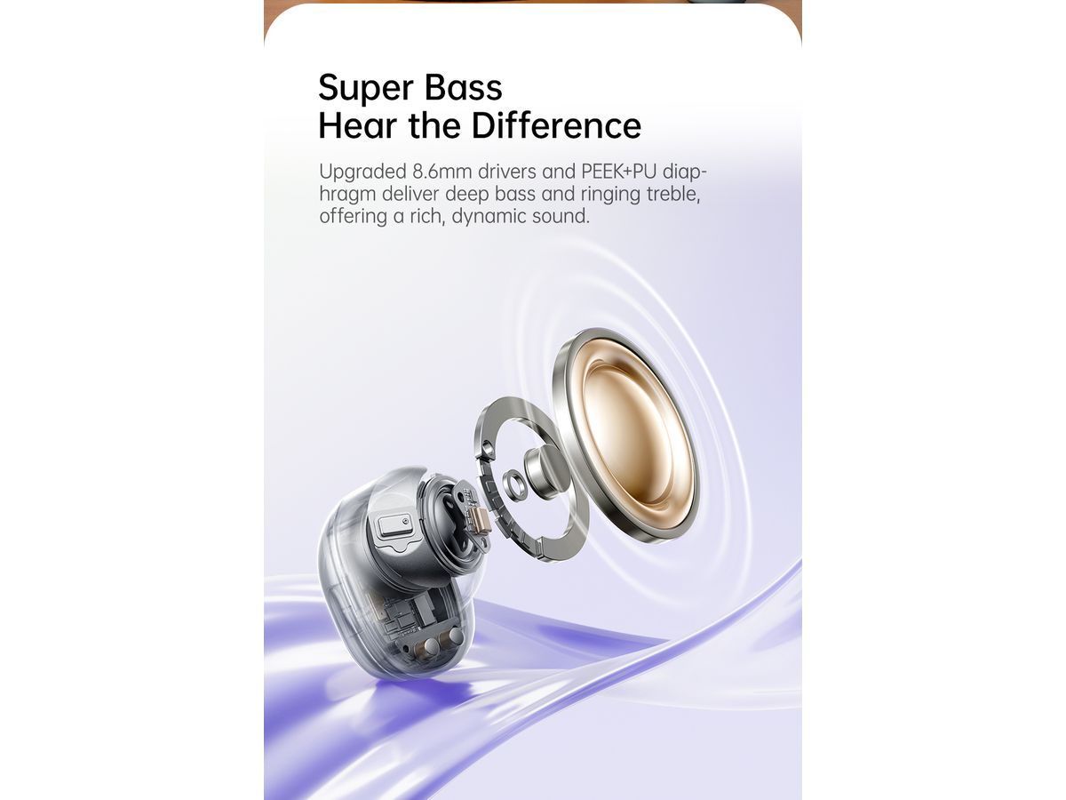 Baseus Bass BD1 TWS Earbuds White