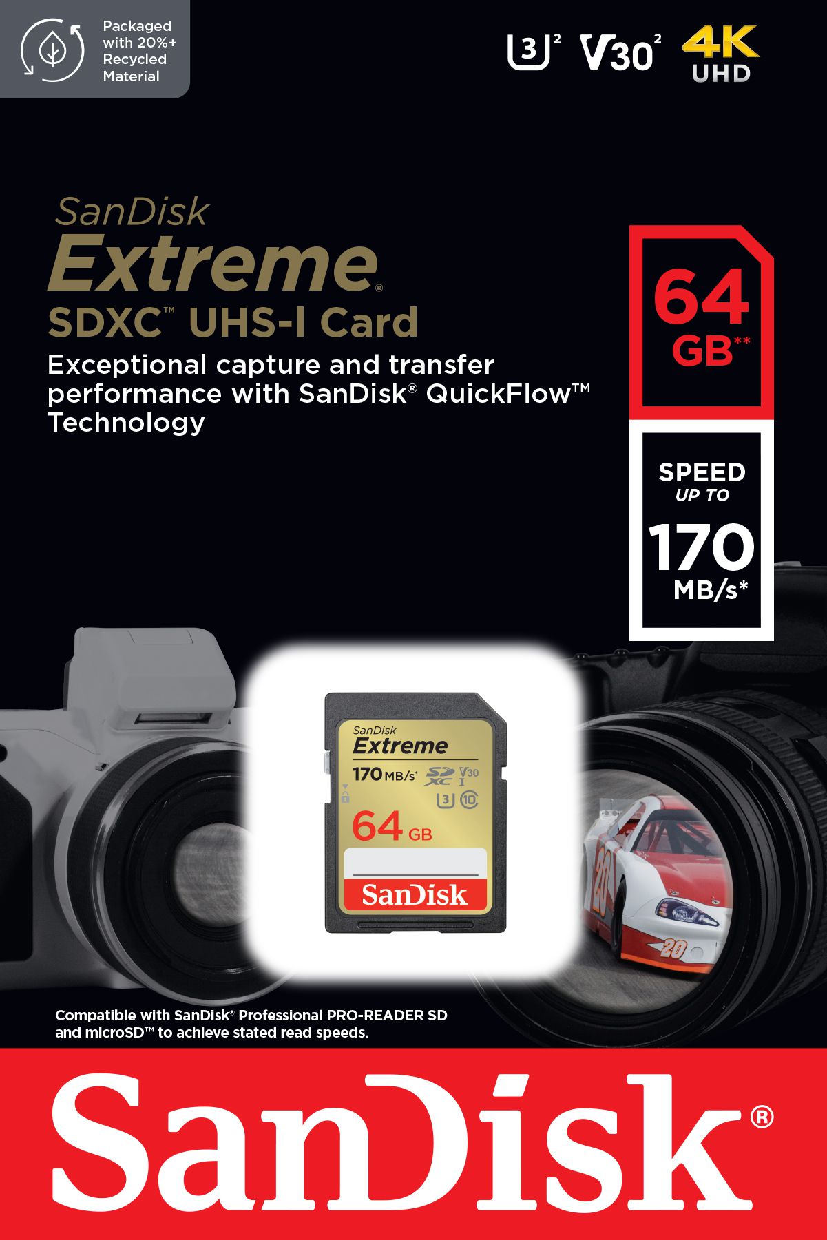 SanDisk Extreme 170MB/s SDXC 64GB
