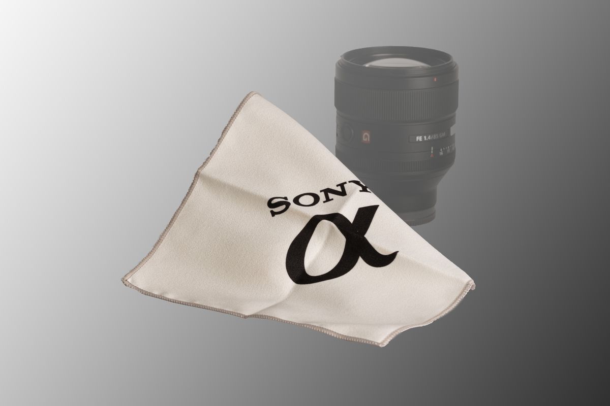 Sony "Alpha" Mikrofaser-Tuch weiss