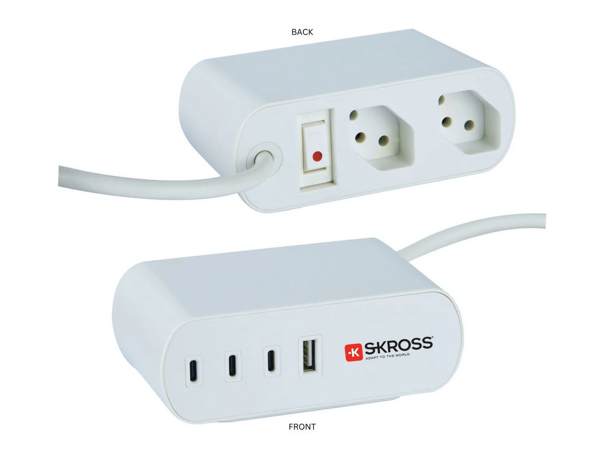 Skross Office Station USB AC 2xT13 65W