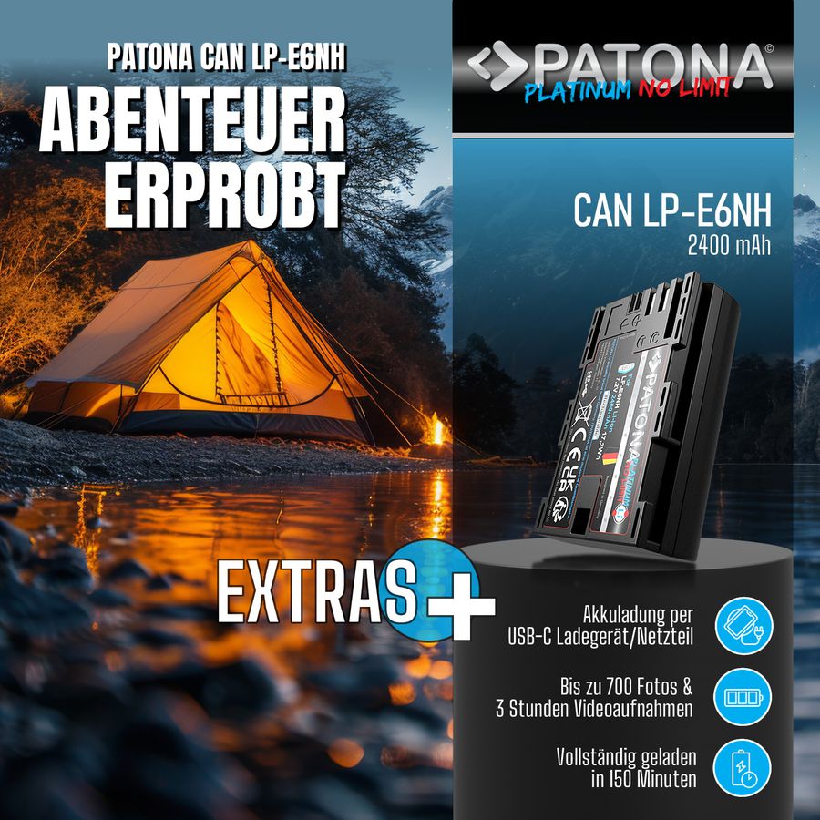Patona Platinum Canon LP-E6NH USB-C Inp.