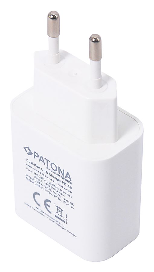 Patona Netzteil USB-C + USB-A 18W