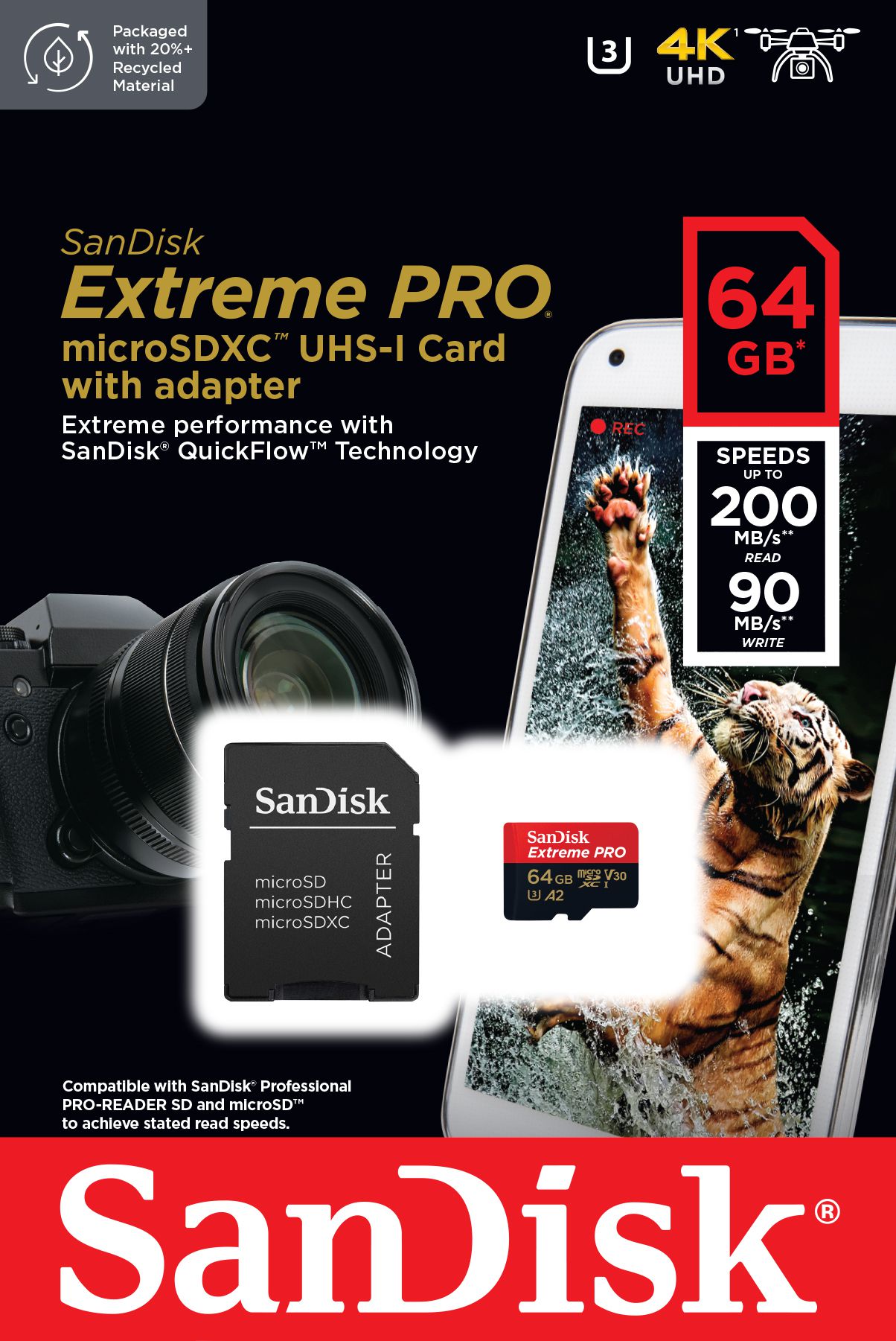 SanDisk ExtremePro 200MB/s microSD 64GB