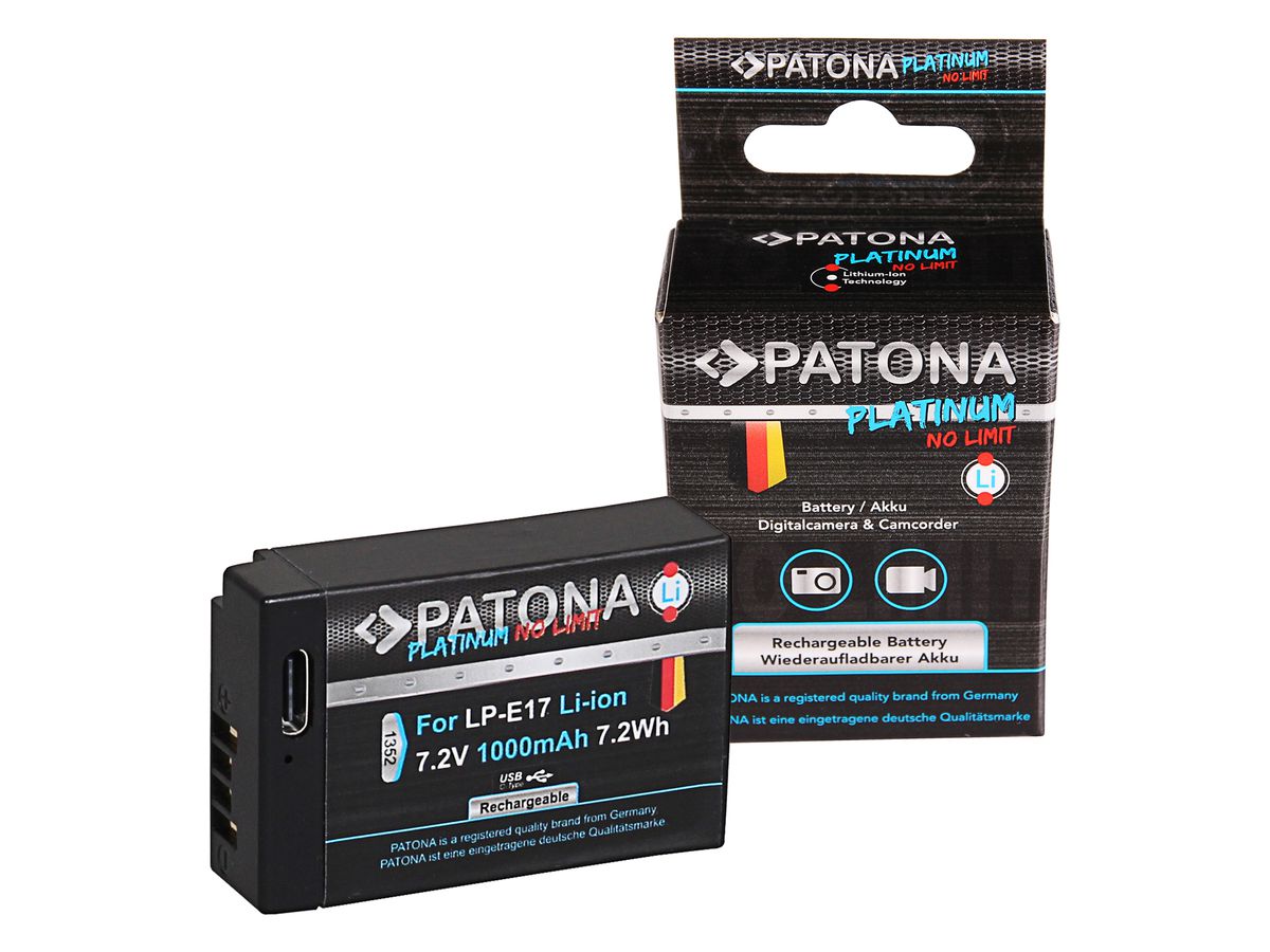 Patona Platinum Akku Canon LP-E17 USB-C