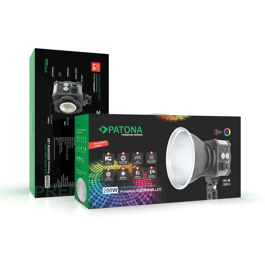 Patona RGB COB LED Studiolicht 200W
