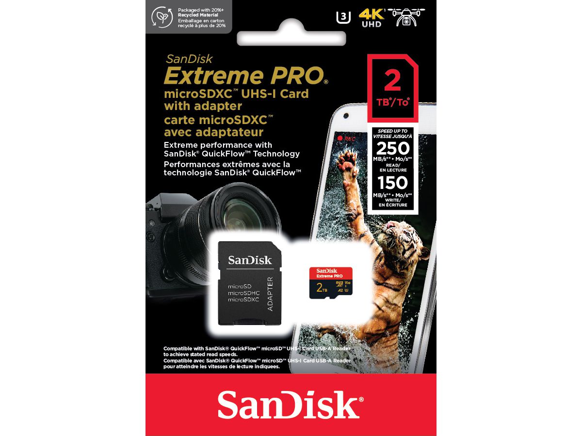 SanDisk Extreme Pro 200MB/s microSD 2TB