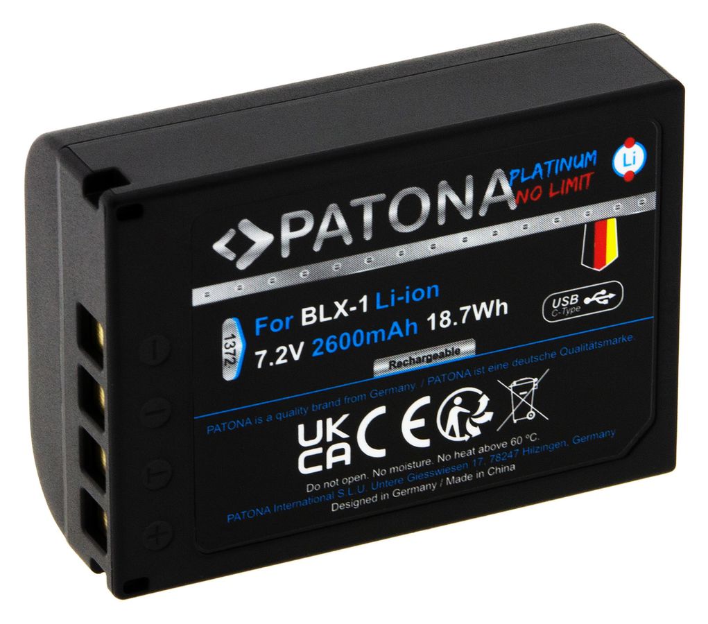 Patona Platinum Akku BLX-1 USB-C