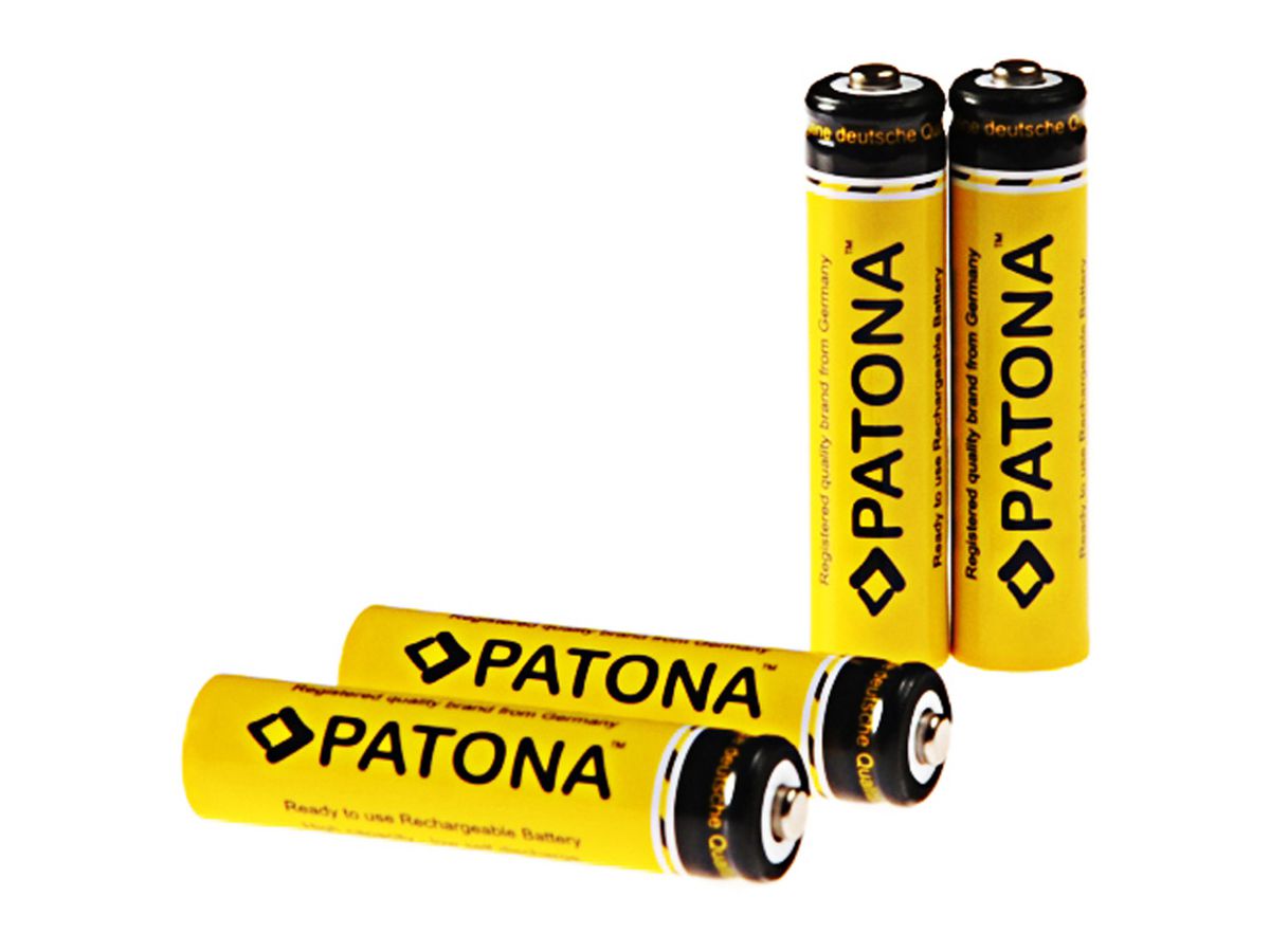 Patona Akku 4x Micro AAA 900mAh NiMH