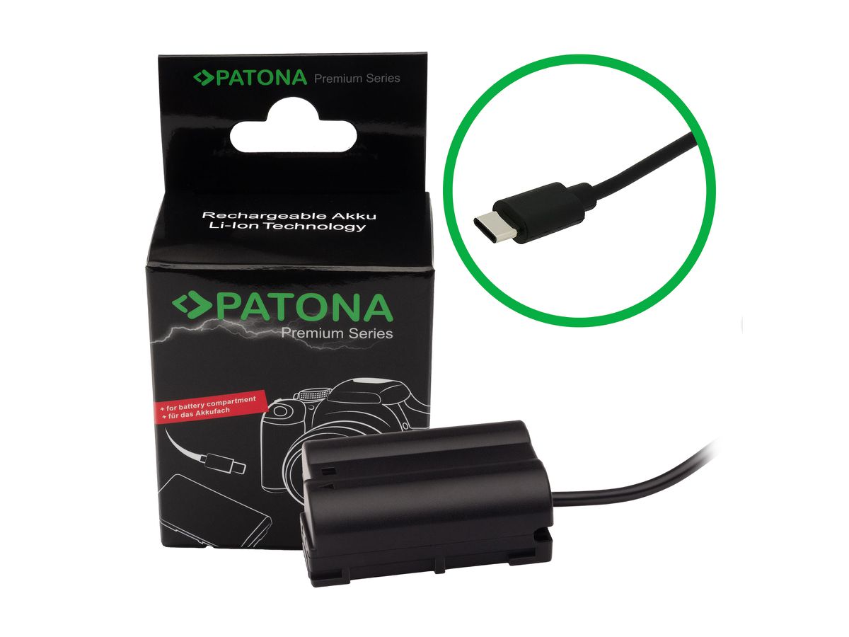 Patona USB-C Input Akku-Adapter EN-EL15