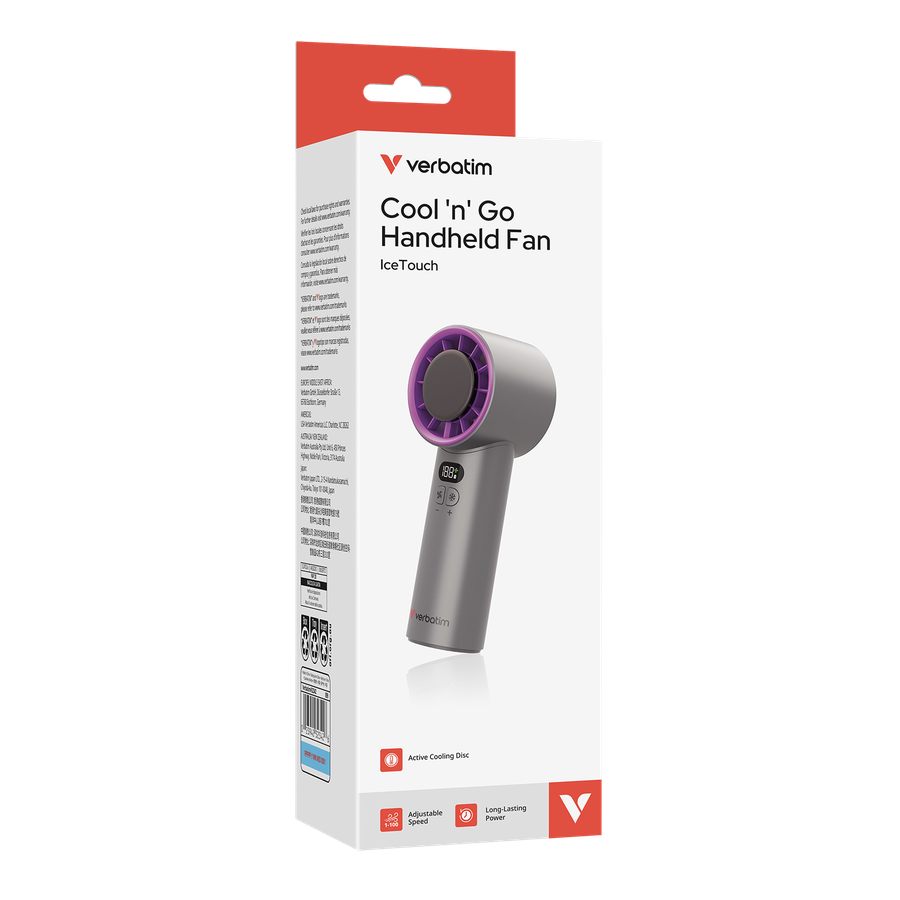 Verbatim IceTouch Handheld Fan Grey