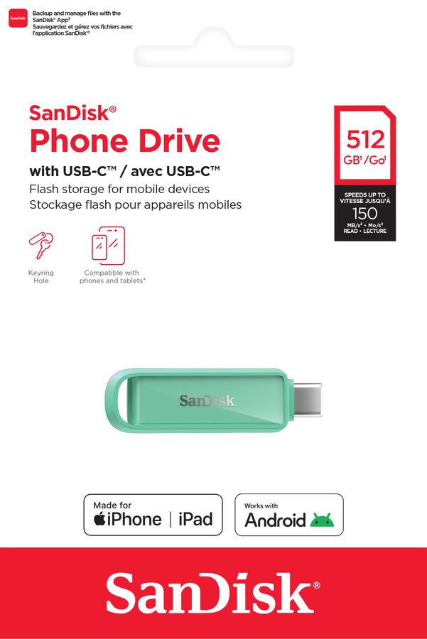 SanDisk Phone Drive USB-C 512GB grün