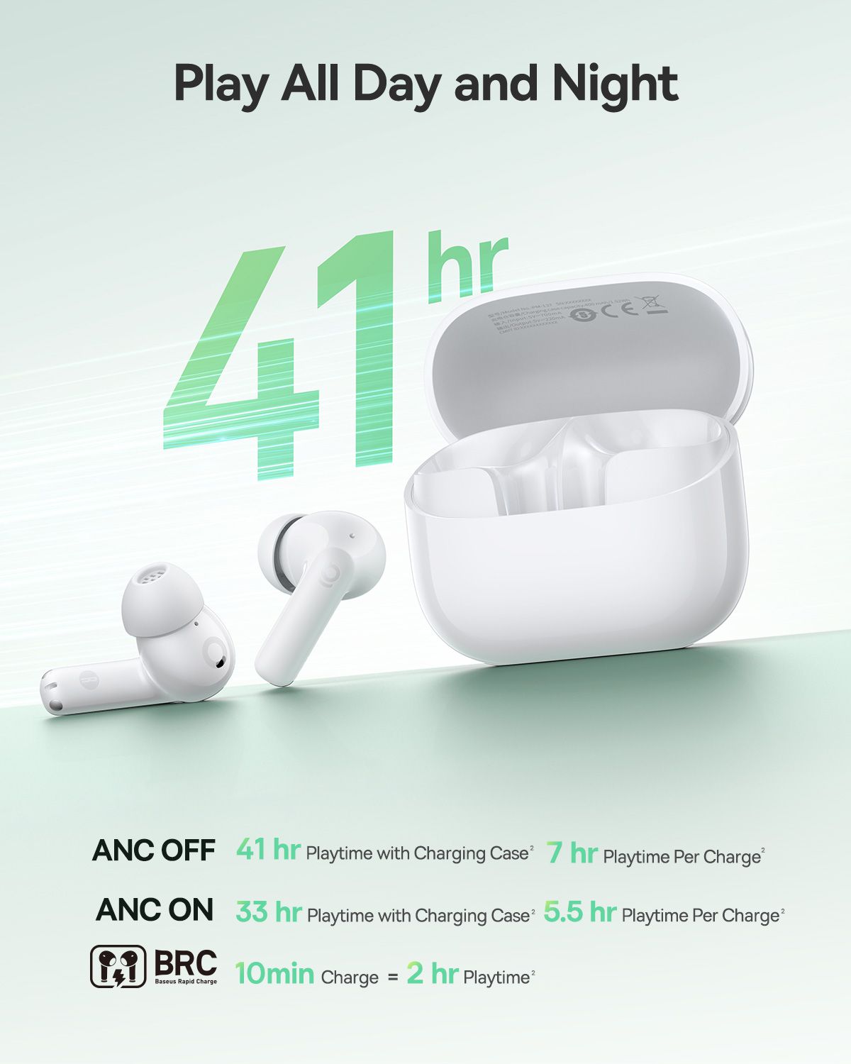 Baseus Bass BP1 NC InEar TWS Earbuds Wh