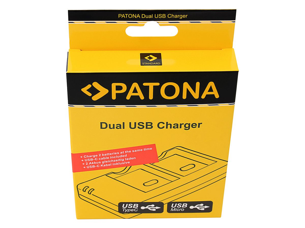 Patona Chargeur Dual USB NP-FM500H